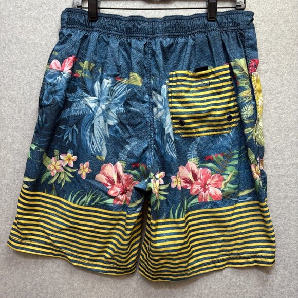 Speedo Mens Swim Trunks Shorts Beach Tropical Flower L - Picture 2 of 5